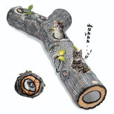 Tree trunk cat tunnel