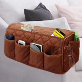 MEHIDFY Sofa Armrest Organizer with Pockets Brownish Red