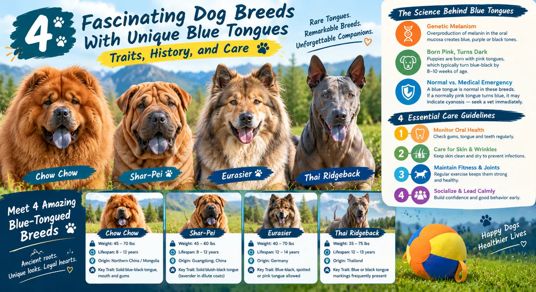 Discover 4 Fascinating Dog Breeds With Unique Blue Tongues: Traits, History, and Care