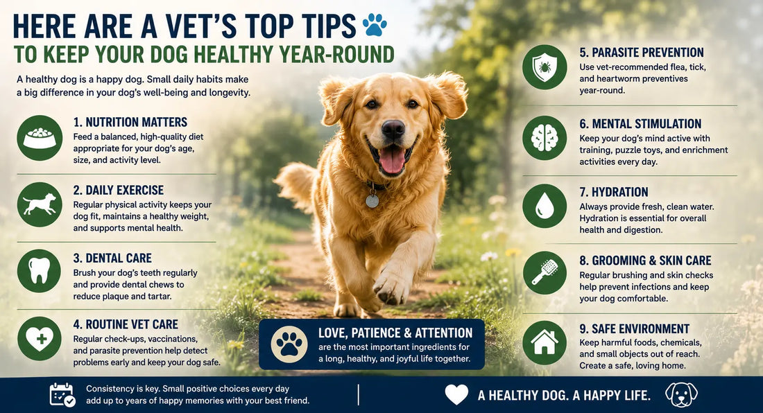 Here Are a Vet’s Top Tips To Keep Your Dog Healthy Year-Round