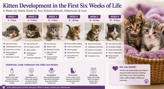 Kitten Development in the First Six Weeks of Life: A Complete Week-by-Week Guide for New Cat Owners