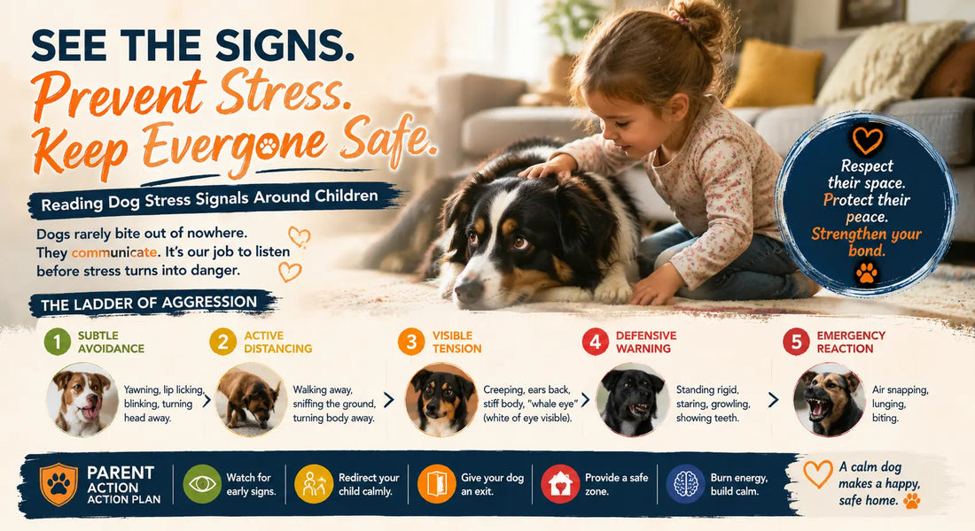 The Dog Stress Signals Parents Often Miss: A Complete Family Safety Guide