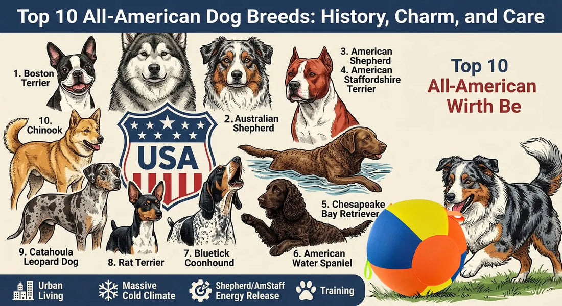 The Spirit of the States: Top 10 All-American Dog Breeds & How to Care for Them