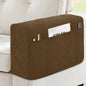 MEHIDFY Dual Recliner Caddy – 2PC Waterproof Arm Covers with Anti-Slip Pockets Brown