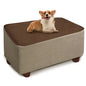 MEHIDFY Waterproof Square Ottoman Cover – Quilted Stretch Slipcover, Machine Washable