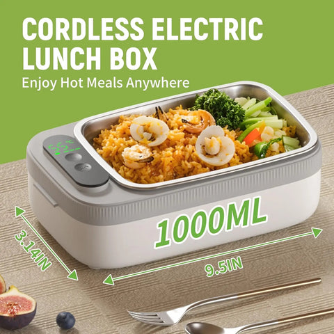 AmaCielo | Cordless Electric Lunch Box with USB Charger