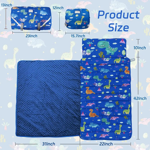 Googgoing | 3-in-1 Toddler Nap Mat – Portable Sleeping Bag with Removable Pillow & Plush Blanket