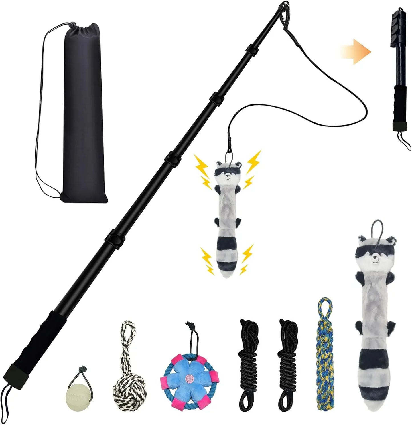 Warmmore Pro Dog Flirt Pole – Interactive Training Wand for Active Breeds