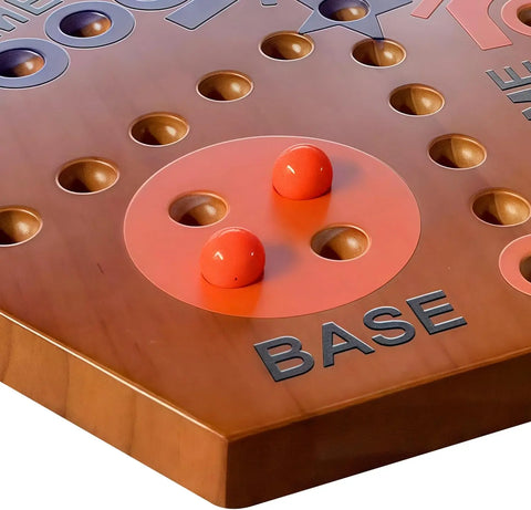 Googgoing Wooden Marble Board Game - Classic Family Fun(Flame)