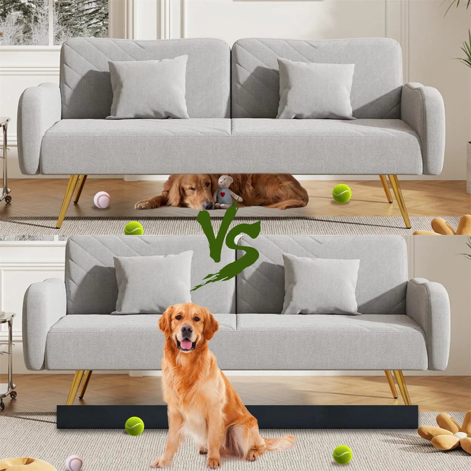 GRETMIX Under sofa barrier sponge pet proof