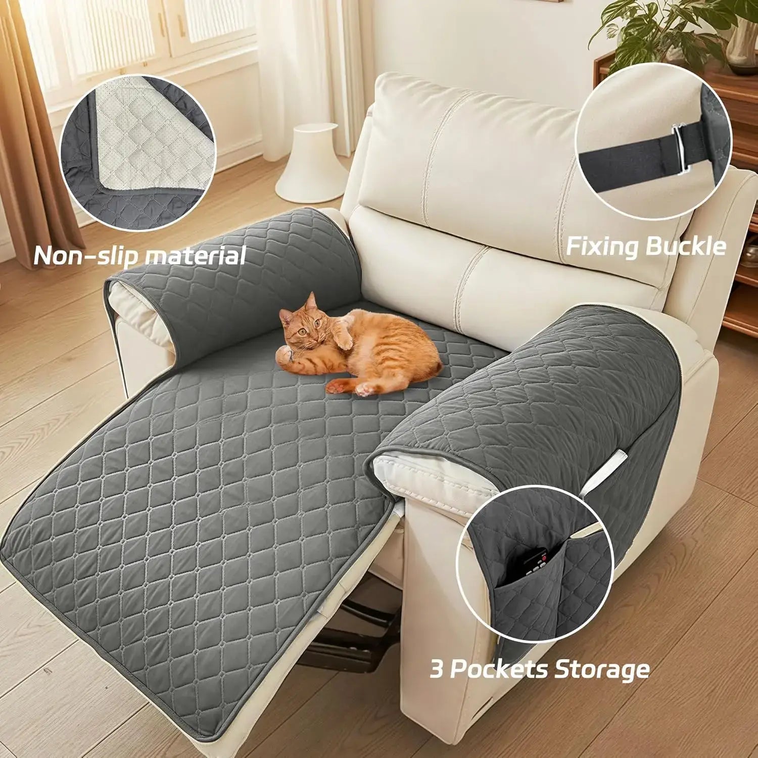 MEHIDFY Sofa arm cover organizer waterproof 3 pocket