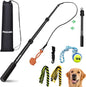 AmaCielo Adjustable Dog Flirt Pole – Telescopic Aluminum Training Wand