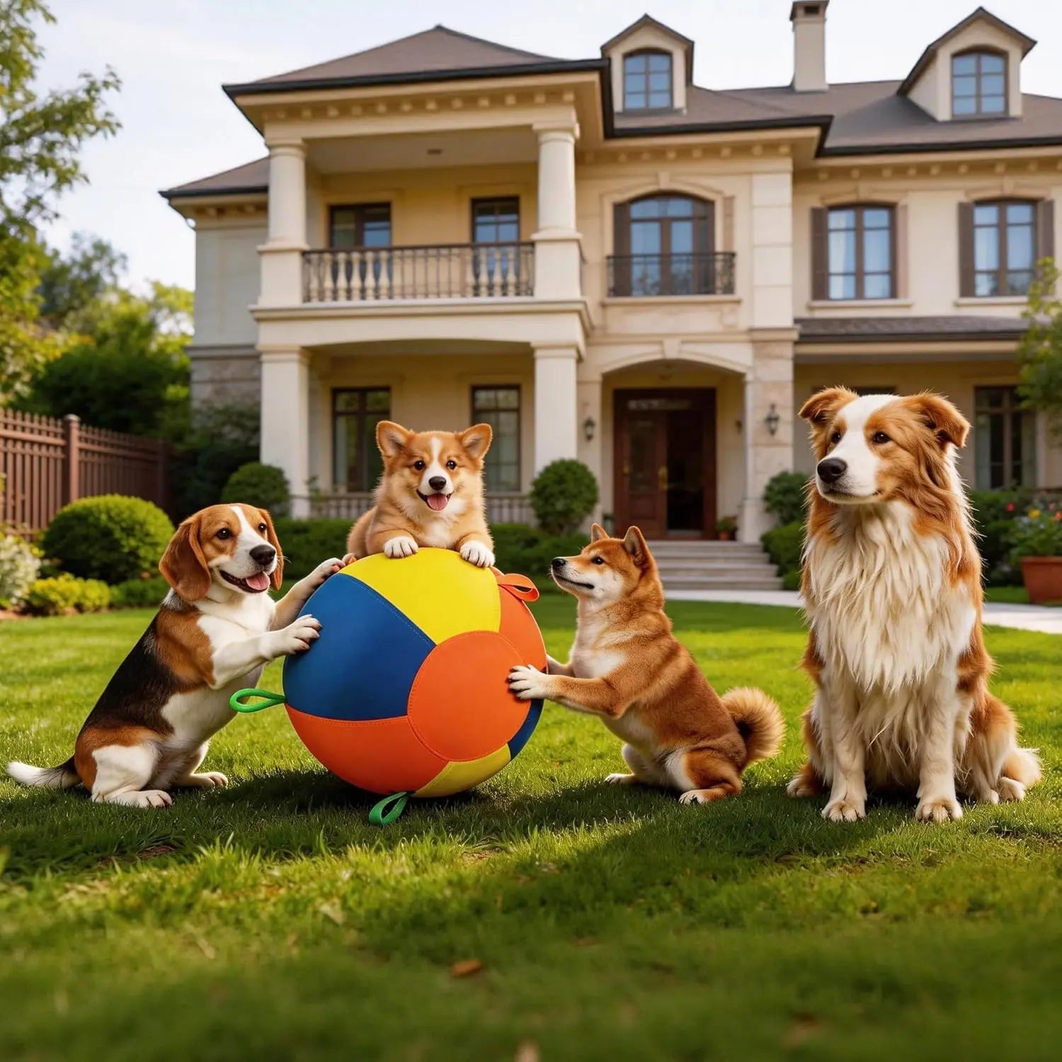 High-energy dog burning energy with a giant herding