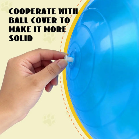 18 inch herding ball for dogs including hand pump.