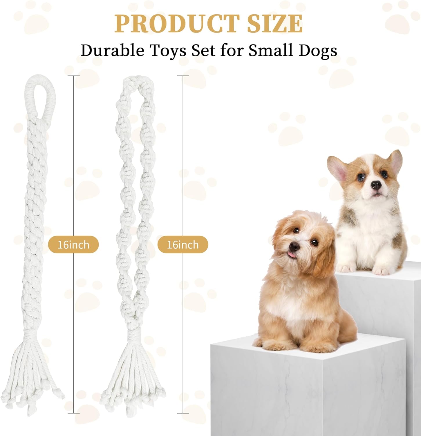 AmaCielo Dog Rope Toys for Aggressive Chewers - Durable Fun