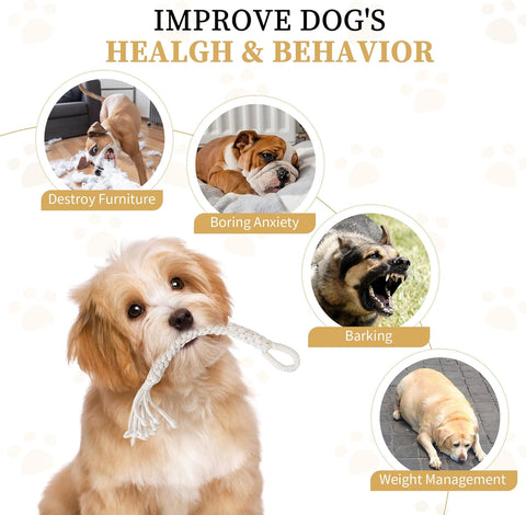 AmaCielo Dog Rope Toys for Aggressive Chewers - Durable Fun
