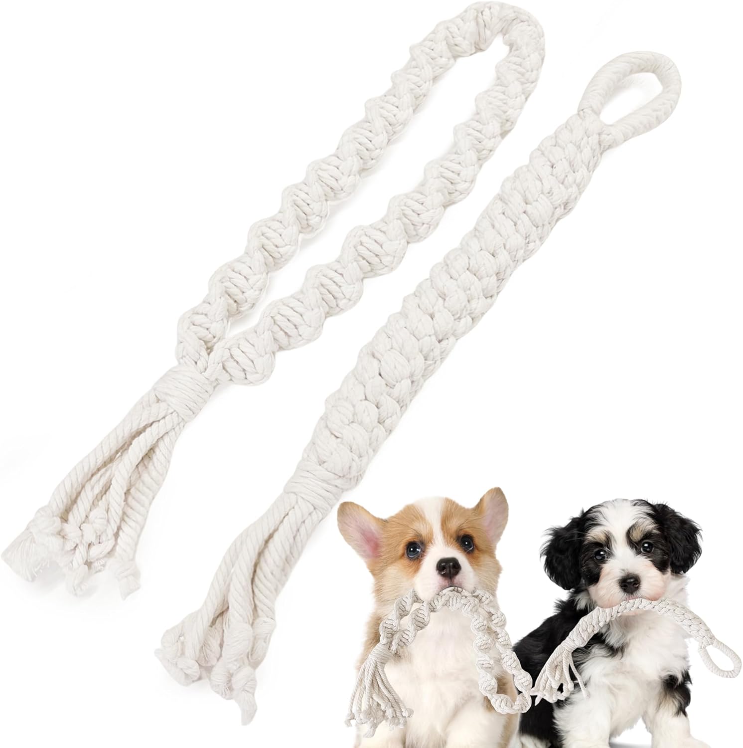 AmaCielo Dog Rope Toys for Aggressive Chewers - Durable Fun