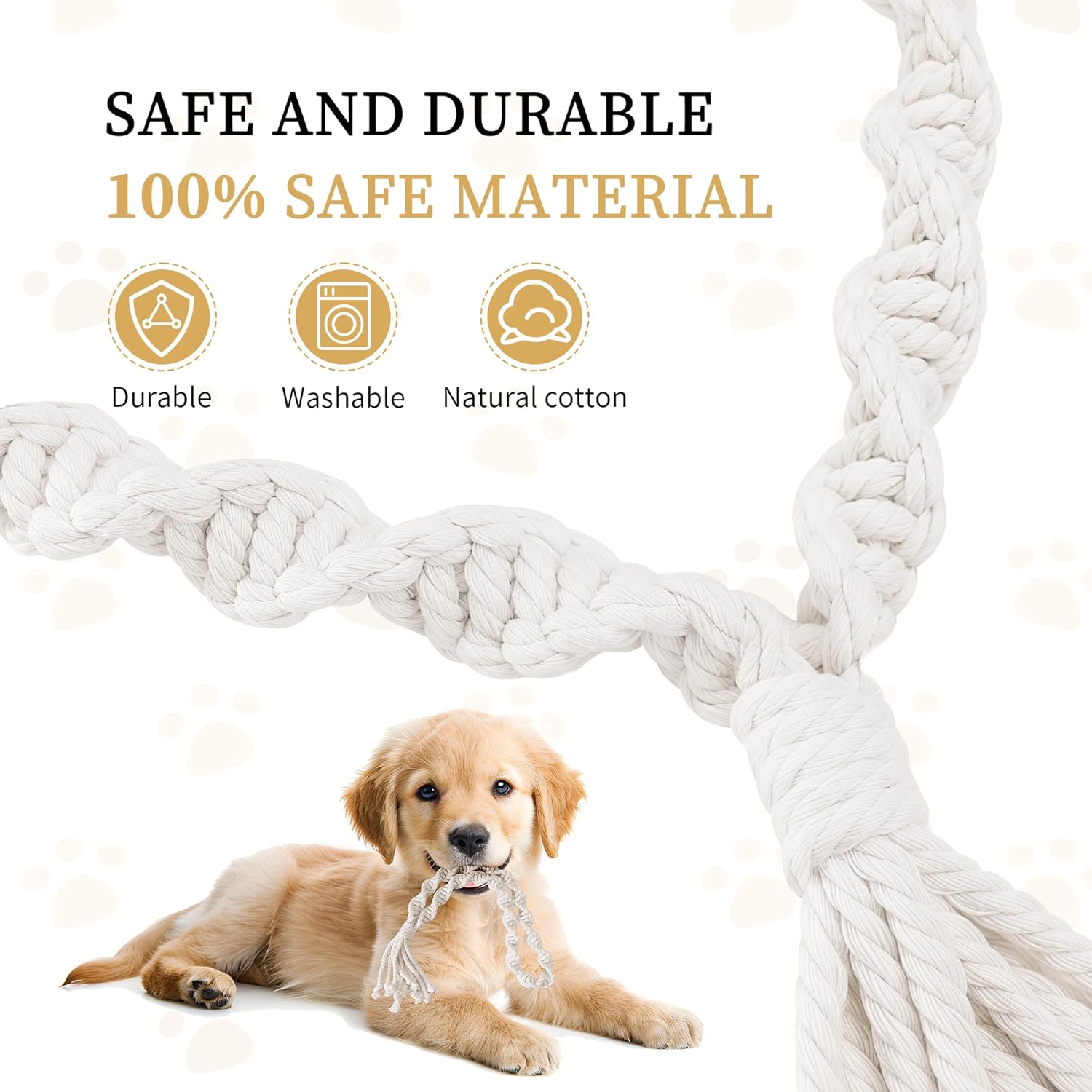 AmaCielo Dog Rope Toys for Aggressive Chewers - Durable Fun