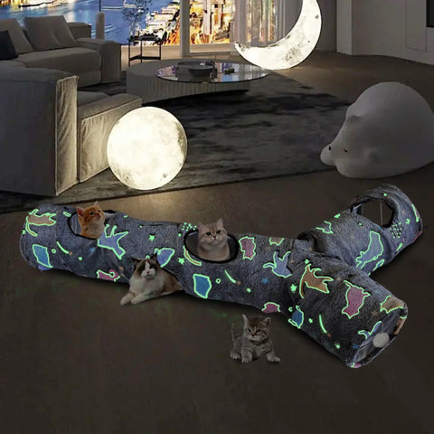 GRETMIX | Luminous Cat Play Tunnel – Glows in the Dark to Light Up Your Cat’s Playtime