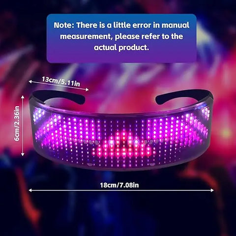 AmaCielo app-controlled led magnifying glasses with purple LED display and measurements