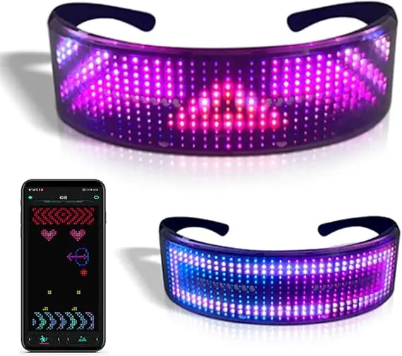 AmaCielo app-controlled led magnifying glasses with colorful LED display and smartphone control app