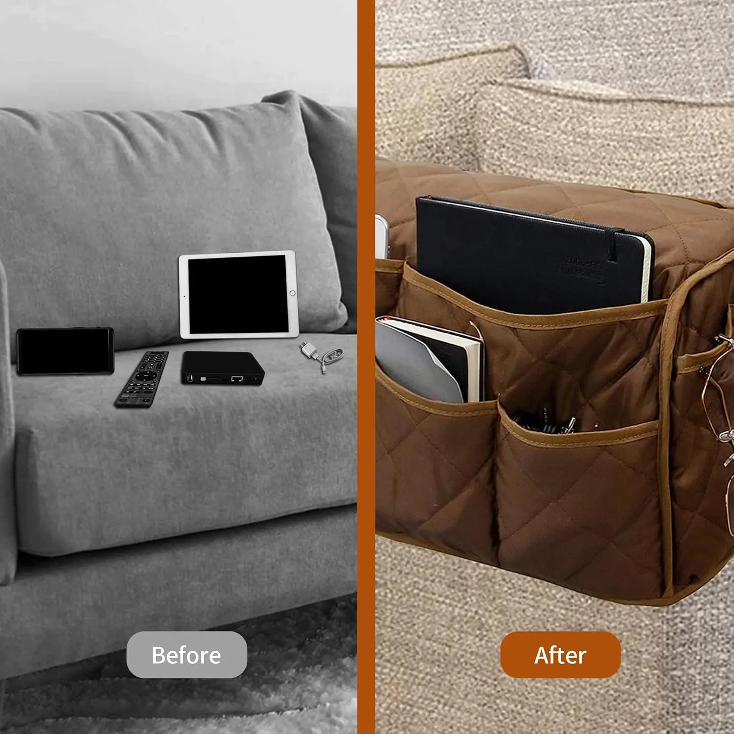 MEHIDFY Sofa Armrest Organizer with Pockets