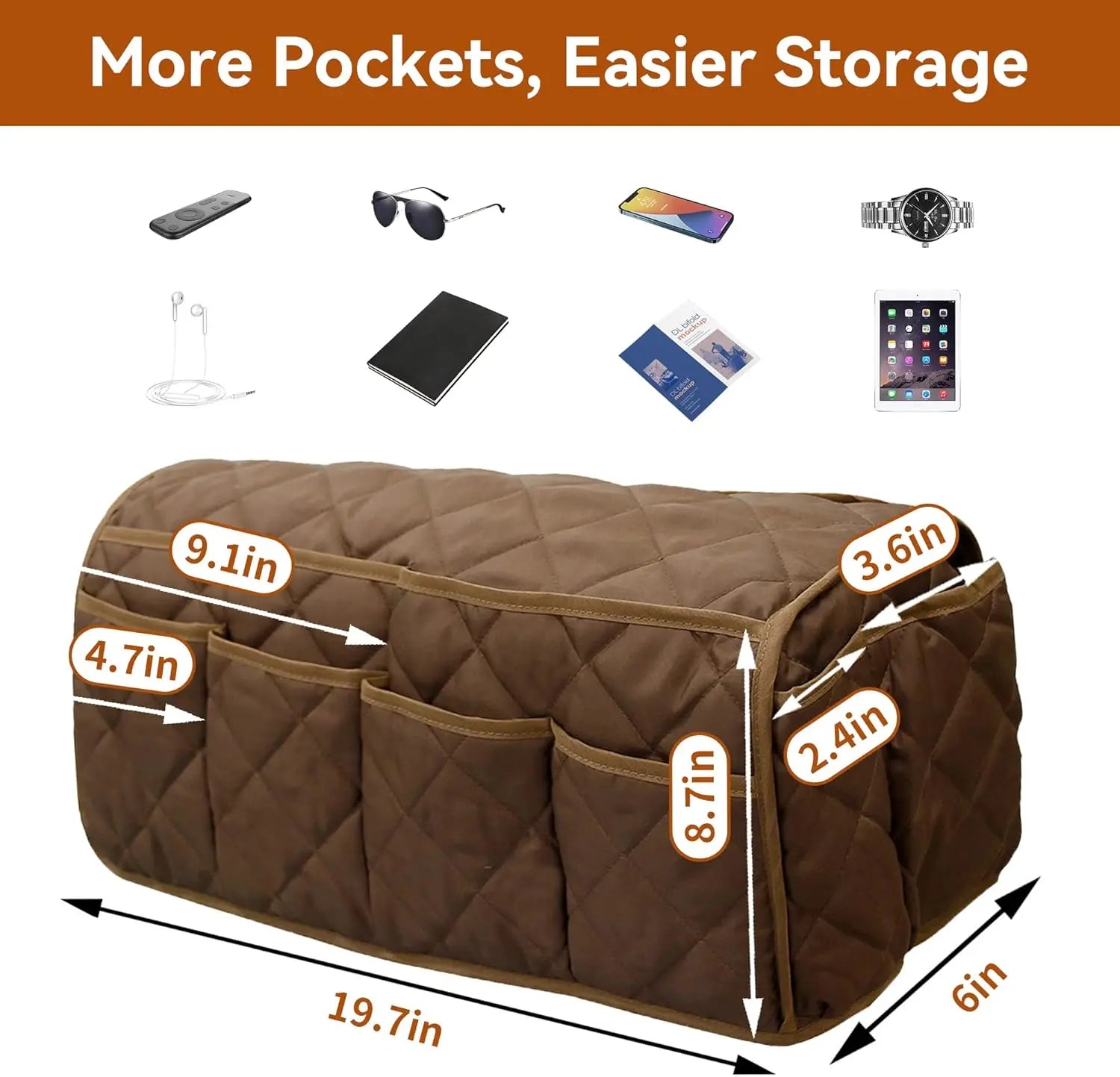 MEHIDFY Sofa Armrest Organizer with Pockets