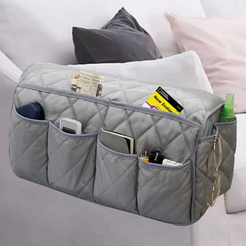 MEHIDFY Sofa Armrest Organizer with Pockets Grey