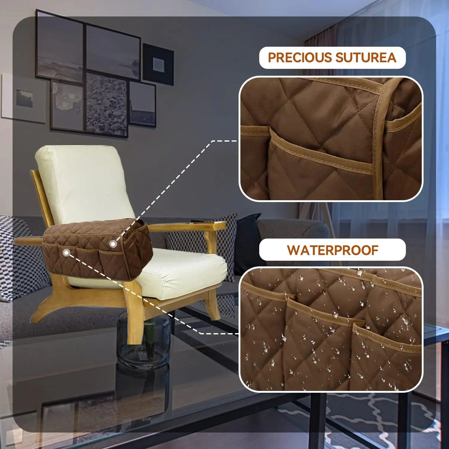MEHIDFY Sofa Armrest Organizer with Pockets