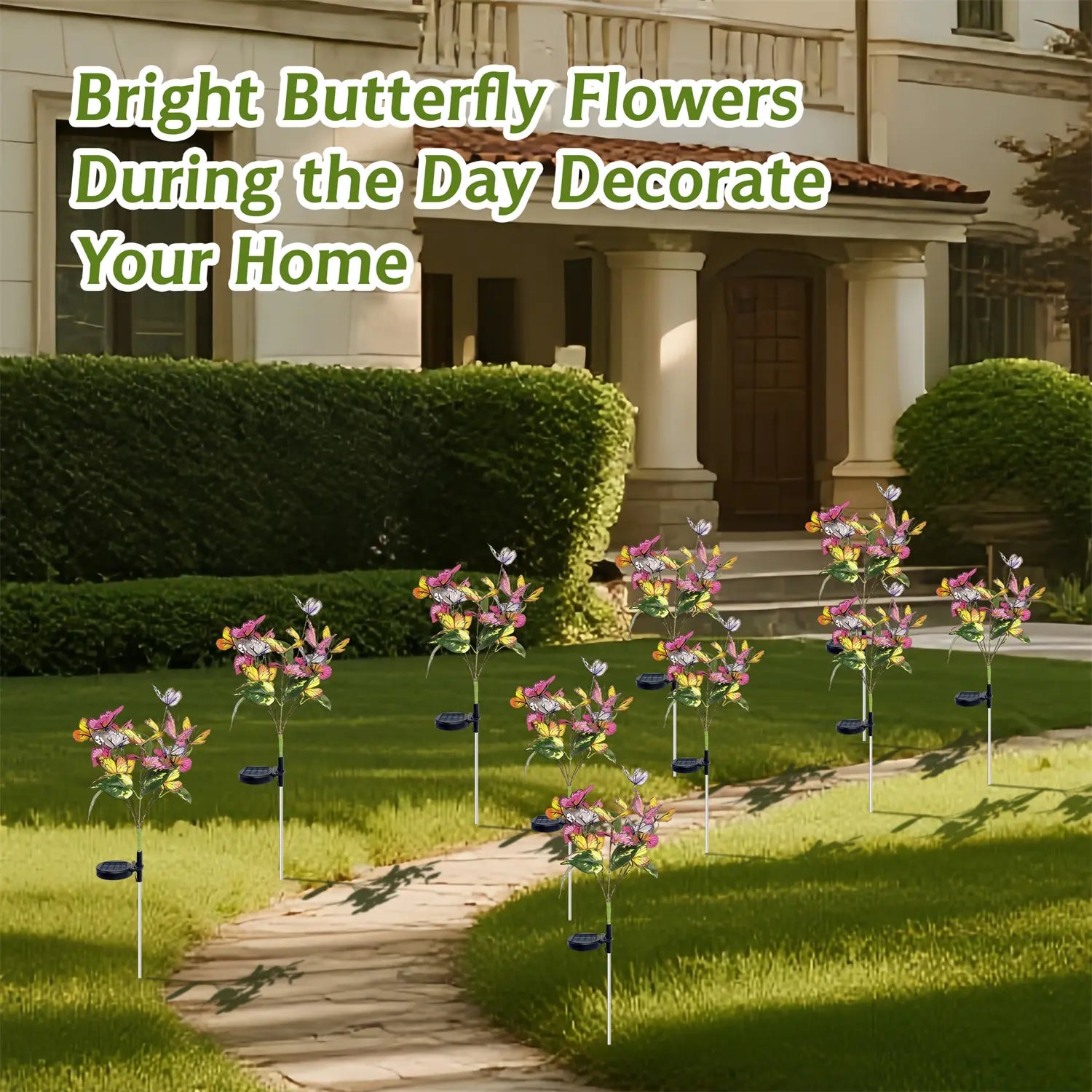 High efficiency solar panel on garden light