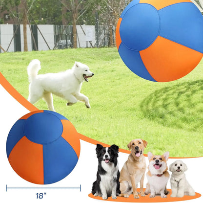 WarmMore Inc herding ball in blue and orange for toy dog poodle and other small breeds outdoor play
