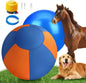 WarmMore Inc herding ball set with blue and orange ball, pump, horse, and golden retriever for toy dog poodle training