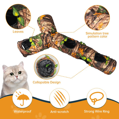 Warmmore collapsible tunnel for cat with waterproof, anti-scratch, and strong wire ring features