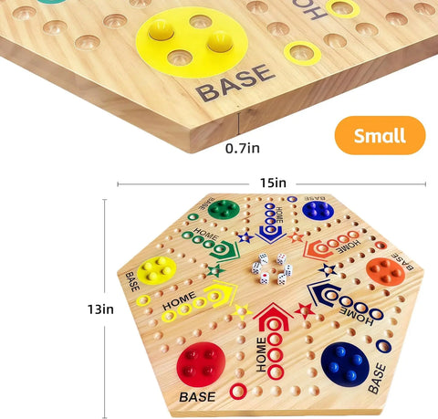 wooden-marble-board-game-small-size-dimensions - Warmmore Inc.
